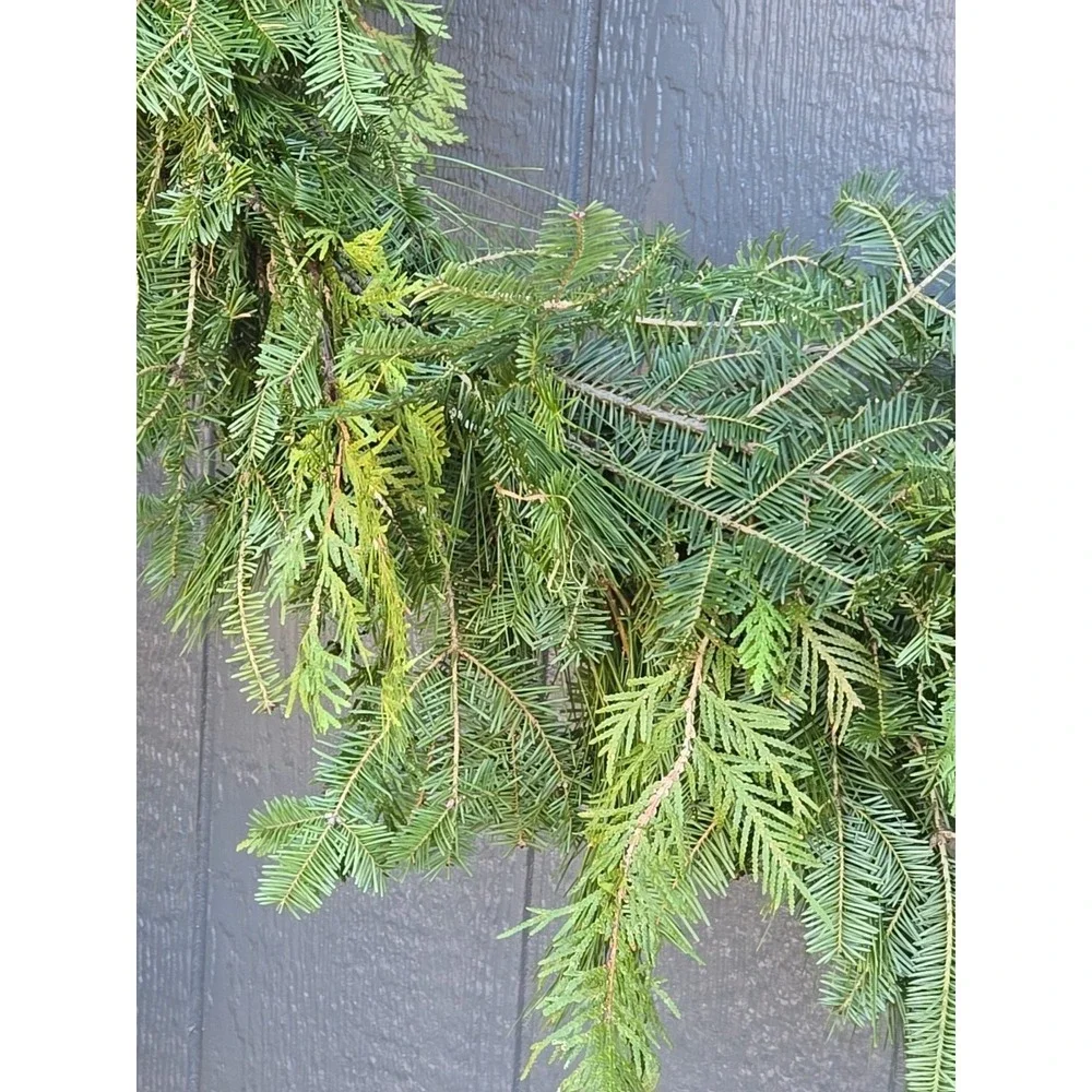 8 FT Christmas‎ Garland Fresh Homemade Balsam Mixed for Outdoor Decoration